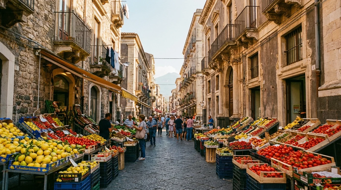 Italian market scene