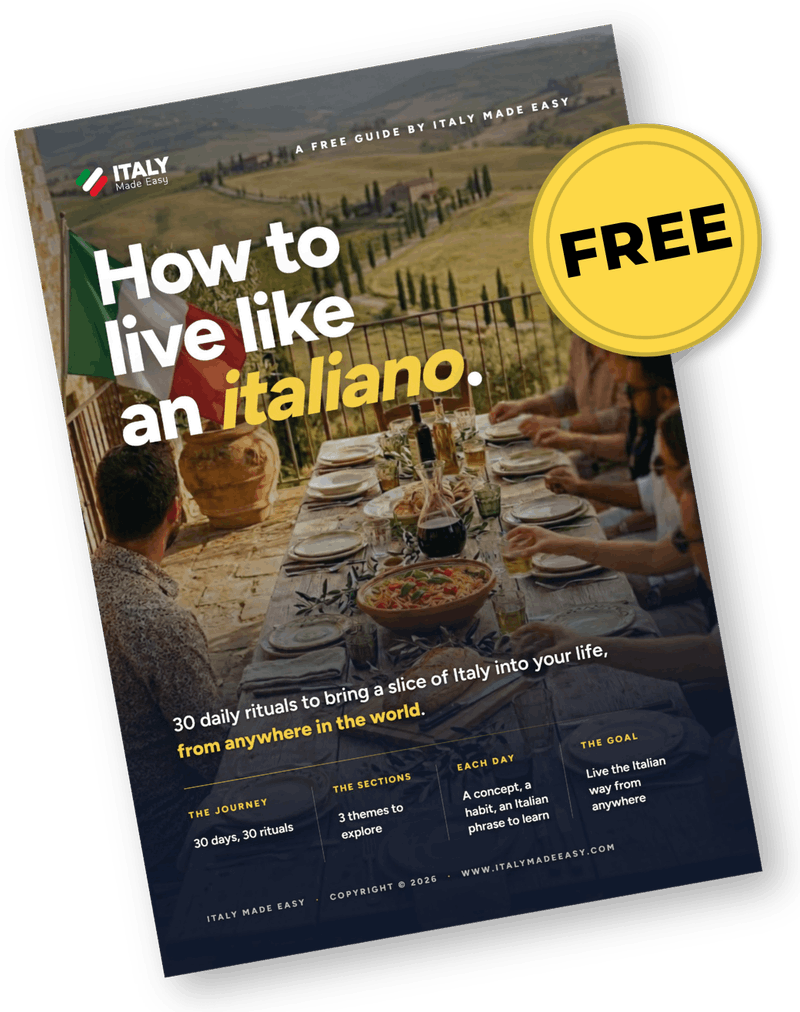 How to live like an italiano - free guide cover