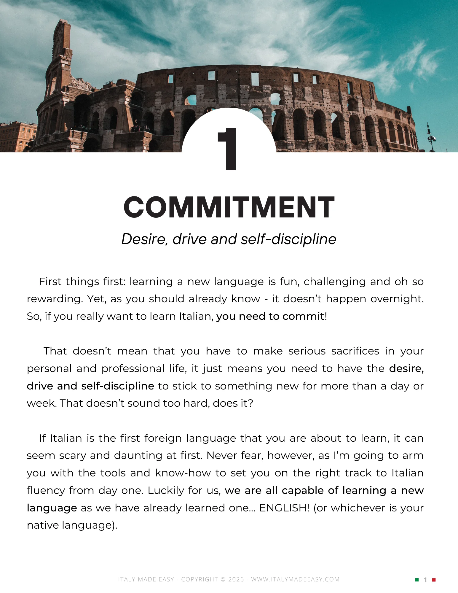 Chapter 1: Commitment — inside the guide